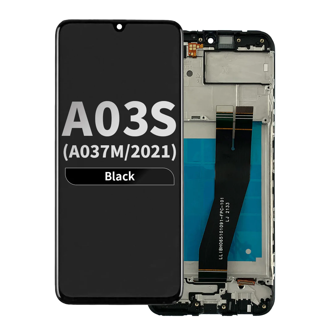 FOG LCD Assembly with Frame for Samsung Galaxy A03S (A037M / 2021) (Single-SIM) - Black