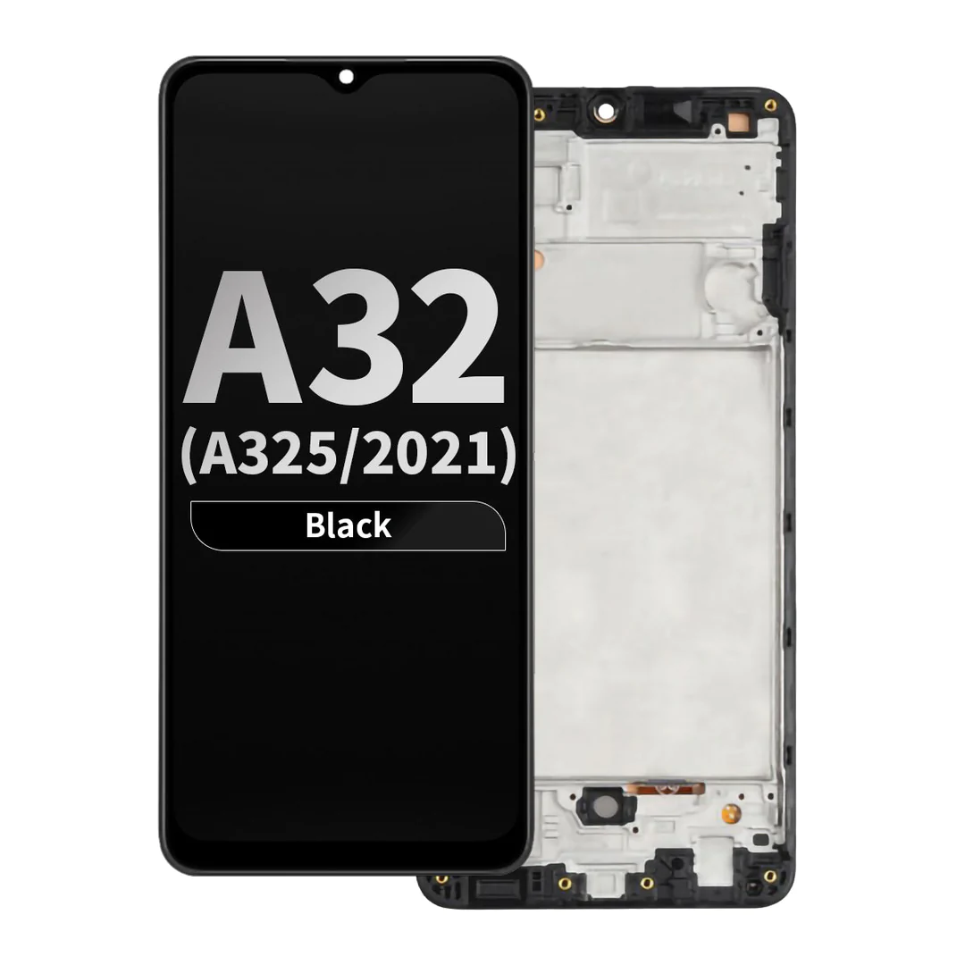 Aftermarket LCD Assembly with Frame for Samsung Galaxy A32 (A325 / 2021) - Black