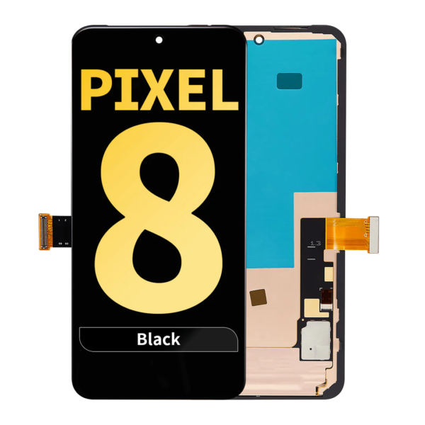 GEN OLED Assembly with Frame for Google Pixel 8 (Without Finger Print Sensor) - Black