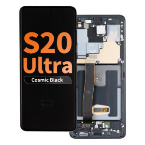 Aftermarket OLED Assembly with Frame for Samsung Galaxy S20 Ultra - Cosmic Black