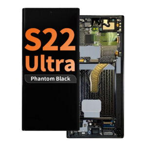 Aftermarket OLED Assembly with Frame for Samsung Galaxy S22 Ultra - Phantom Black