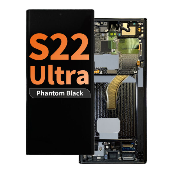 Aftermarket OLED Assembly with Frame for Samsung Galaxy S22 Ultra - Phantom Black